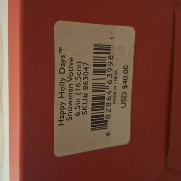 LENOX HAPPY HOLLY DAYS SNOWMAN VOTIVE 6 1/2" TALL NEW IN BOX - Picture 7 of 7